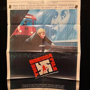 Original 1974 Odessa File One Sheet Movie Poster Jon Voight WW2 Army Soldier War